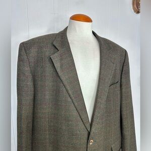 Jack Victor Loro Piana Zelander Green Brown Plaid Blazer